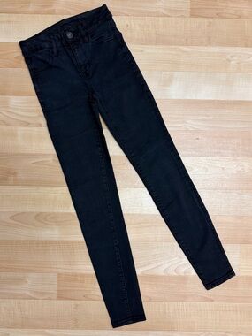 American Eagle Next Level Stretch Skinny Jeans Black Size 00